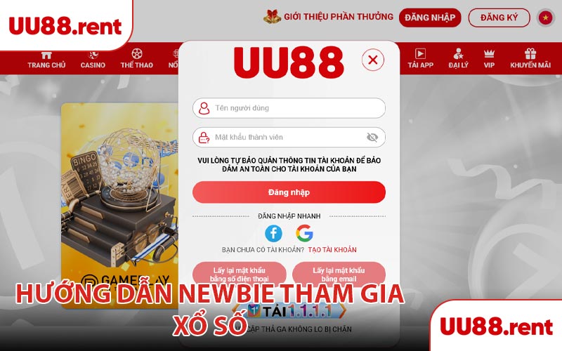 Hướng dẫn newbie tham gia xổ số